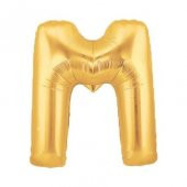 Harf Folyo Balon Altın Renk 40 cm M - 1