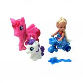VARDEM Kutulu Bisikletli Sevimli 2Atlı Bebek Set WG-87166 - 1