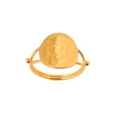 Ata Çeyrek Altınlı Yüzük Bombeli 22 Ayar - 1