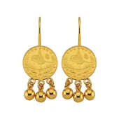 Reşat Küpe Üç Toplu 6.00 Gram 22 Ayar Altın - 1