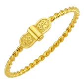 Erzurum Burma Bilezik Çiçekli Kilitli 33.00 Gram 22 Ayar - 1