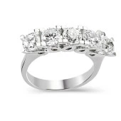 Altın Beş taş Yüzük 4.10 Gram 14 Ayar - 1