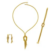 22 Ayar Düğümlü Set Takımı Taşlı 45.00 Gram - 1