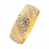 14 Ayar Mega Bilezik 25 Gram Yaprak Model - 1