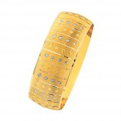 14 Ayar Altın Noktalı Mega Bilezik 25 Gram - 1