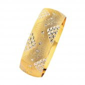14 Ayar Altın İşlemeli Mega Bilezik 25 Gram - 1