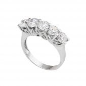 14 Ayar Beyaz Altın Swarovski Beştaş 3.90 Gram - 1