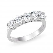 Beştaş Yüzük 14 Ayar Beyaz Altın 2.70 Gram - 1