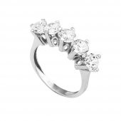 14 Ayar Beyaz Altın Swarovski Beştaş 3.80 Gram - 1