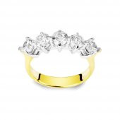 Swarovski Beştaş Yüzük 14 Ayar Altın 3.90 Gram - 1