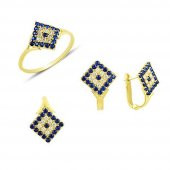 Sosyete gözlü set 5.65 Gram 14 Ayar Altın - 1