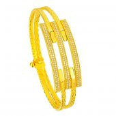 Kaburga bilezik desenli incekol Taşlı 17,00 Gram 22 Ayar Altın - 1