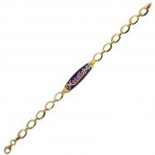 Maşallah Künye Lacivert 3,50 Gram 14 Ayar Altın - 1