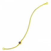 Tek Boncuklu 14 Ayar Altın Bileklik - 1