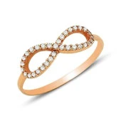 Sonsuzluk Yüzük 1,10 Gram 14 Ayar Altın - 1