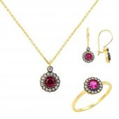 Mini Ametist Set 6,05 Gram 14 Ayar Altın - 1