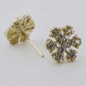 Küpe Kar Tanesi 1,05 Gram 14 Ayar Altın - 1