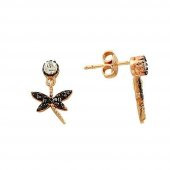 Küpe Yusufcuk Rose 1,86 Gram 14 Ayar Altın - 1