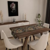 Dijital Baskılı Runner Yıkanabilir ve Silinebilir Kumaş Geometrik Desenli - 3