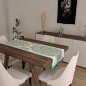 Dijital Baskılı Runner Yıkanabilir ve Silinebilir Kumaş Relax Desenli - 2