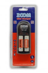 Zoom C-207 Pil Şarj Cihazı 4lü + 2100 mA Pil Hediyeli - 1