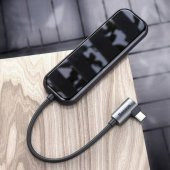 Orjinal Baseus HUB Type-C to 2 x USB3.0+HDMI+ PD+ iWatch Wireless Şarj 4K Aktarım 60w Şarj desteği - 6