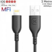 Apple MFİ Sertifikalı iPad (5. nesil) Uym 2 Mt Şarj ve Data Kablosu, Hızlı Şarj Kablosu - 1