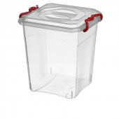 Betalife 10 Litre Kapaklı Köşeli Dikey Saklama Kabı - 1