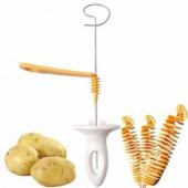 Spiral Patates Dilimleme Aparatı Patates Cips Yapma Dilimleyici Çubukta Patates - 1