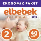 ELBEBEK ELİTE BEBEK BEZİ 2 NUMARA MİNİ 40 ADET - 1