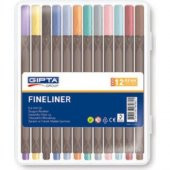 Gıpta Fineliner 0.4 MM Üçgen 12 Renk K606 - 1