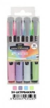 Serve Fosforlu Kalem Likit 4 Renk Pastel SV-LKTFPB4KRPB - 1