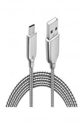 Powerway CX03 Type-C Uyumlu Metal Şarj Kablosu - 1