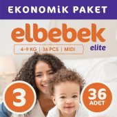 ELBEBEK ELİTE BEBEK BEZİ 3 NUMARA MİDİ 36 ADET - 1