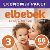 ELBEBEK ELİTE BEBEK BEZİ 3 NUMARA MİDİ 66 ADET - 1