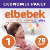ELBEBEK ELİTE BEBEK BEZİ 1 NUMARA YENİDOĞAN 78 ADET - 1