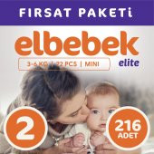 ELBEBEK ELİTE BEBEK BEZİ 2 NUMARA MİNİ 216 ADET - 1