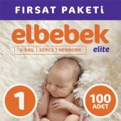ELBEBEK ELİTE BEBEK BEZİ 1 NUMARA YENİDOĞAN 100 ADET - 1