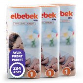 ELBEBEK ELİTE BEBEK BEZİ 1 NUMARA YENİDOĞAN 234 ADET - 2