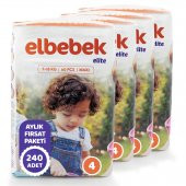 ELBEBEK ELİTE BEBEK BEZİ 4 NUMARA MAXI 240 ADET - 2