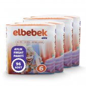 ELBEBEK ELİTE BEBEK BEZİ 6 NUMARA X LARGE 96 ADET - 2