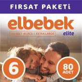 ELBEBEK ELİTE BEBEK BEZİ 6 NUMARA X LARGE 80 ADET - 1