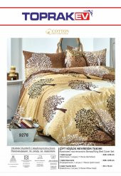 Toprak Ev Elegant %100 Pamuk Çift Kişilik Nevresim Takımı - 9276 - 6