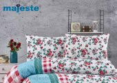Toprak Ev Elegant %100 Pamuk Çiçekli & Ekoseli Çift Kişilik Nevresim Takımı - 10190 - 5
