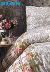 Toprak Ev Elegant %100 Pamuk Çiçekli Çift Kişilik Nevresim Takımı - 11130 - 2
