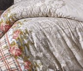 Toprak Ev Elegant %100 Pamuk Çiçekli Çift Kişilik Nevresim Takımı - 11130 - 3