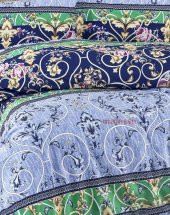 Majeste Diplomatic Home Ranforce Çift Kişilik Nevresim Takımı - 12139 Mavi - 3