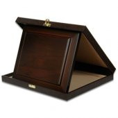 Deri Kutulu Ahşap Plaket 20x25 Yatay - 1