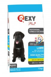 15 KG YAVRU KÖPEK MAMASI REXY 26/13 ( KUZU ETLİ & PİRİNÇLİ ) KURU MAMA - 1