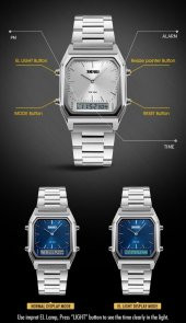 Skmei Analog-Dijital Retro Model Erkek Kol Saati 5 Farklı Renk 1220 - 9